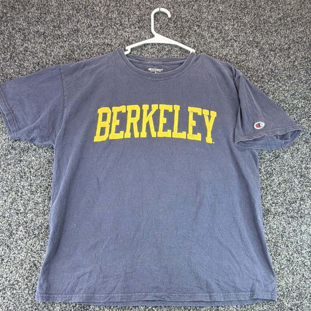 Champion UC Berkeley Shirt Mens Large Navy Blue Cal Golden Bears Cotton T-Shirt